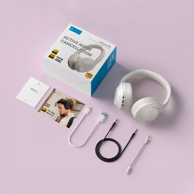 Détails du package Casque ANC Réduction de bruit active couleur blanc - Silensya