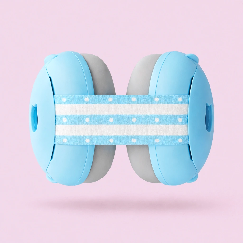 casque antibruit bleu bébé fermé - Silensya